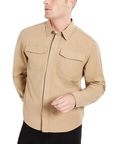 Мужская спортивная рубашка с длинными рукавами и двойными накладными карманами Kenneth Cole
