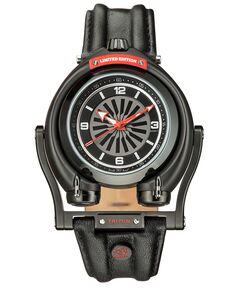 Мужские автоматические часы Triton с черным ремешком из натуральной кожи, 49 мм GV2 by Gevril