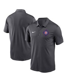 Мужская рубашка-поло Chicago Cubs Diamond Icon Franchise Performance антрацитового цвета Nike
