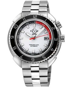 Мужские швейцарские автоматические часы Squalo из нержавеющей стали серебристого цвета, 46 мм GV2 by Gevril