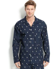 Мужская пижамная рубашка для игроков в поло по всей поверхности Polo Ralph Lauren