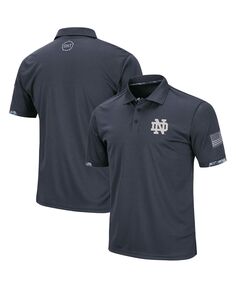 Мужская темно-серая рубашка-поло Notre Dame Fighting Irish Big and Tall OHT в стиле милитари с цифровым камуфляжем Colosseum