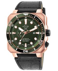 Мужские часы XO Submarine швейцарские автоматические зеленые кожаные 44 мм GV2 by Gevril
