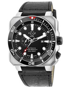Мужские часы XO Submarine швейцарские автоматические черные кожаные часы 44 мм GV2 by Gevril
