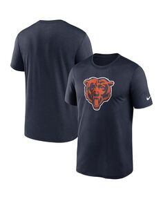 Мужская темно-синяя футболка с логотипом Chicago Bears Legend Performance Nike