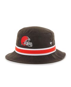 Мужская коричневая панама с логотипом Cleveland Browns в полоску &apos;47 Brand