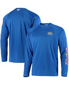 Мужская футболка с длинным рукавом PFG Royal Florida Gators Terminal Tackle Omni-Shade Columbia