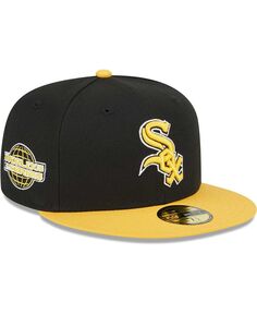 Мужская приталенная шляпа Chicago White Sox черного, золотого цвета 59FIFTY New Era