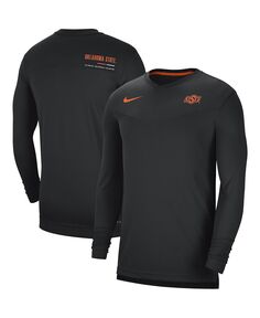 Мужская черная футболка с длинным рукавом и v-образным вырезом Oklahoma State Cowboys 2022 Coach Performance Nike