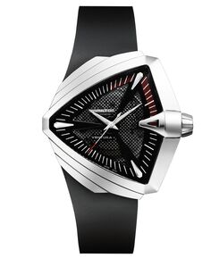 Мужские швейцарские автоматические часы Ventura XXL с черным каучуковым ремешком 27 мм H24655331 Hamilton