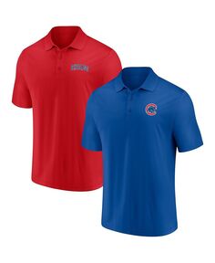 Мужской фирменный красный комбинированный комплект с рубашкой поло с логотипом Chicago Cubs Dueling Logo Fanatics