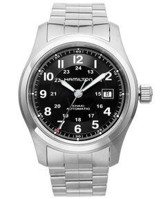 Часы мужские швейцарские автоматические браслет из нержавеющей стали цвета хаки 42 мм H70515137 Hamilton