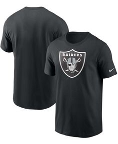Мужская черная футболка с основным логотипом Las Vegas Raiders Nike