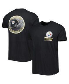 Мужская черная футболка Pittsburgh Steelers Open Field Franklin &apos;47 Brand
