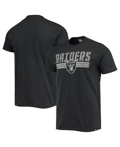 Мужская черная футболка в полоску с командой Las Vegas Raiders &apos;47 Brand