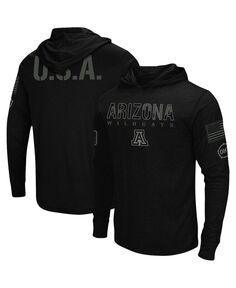 Мужская черная футболка с длинным рукавом и принтом в стиле милитари Arizona Wildcats OHT Colosseum