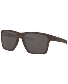 Мужские прямоугольные солнцезащитные очки, OO9341 57 Серебристый, Xl Oakley