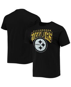 Мужская черная футболка с ярким логотипом Pittsburgh Steelers Junk Food
