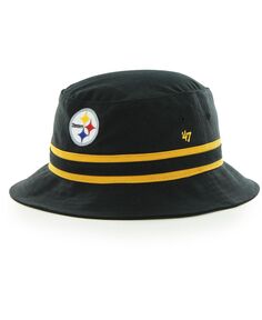 Мужская черная панама в полоску &apos;47 Pittsburgh Steelers &apos;47 Brand