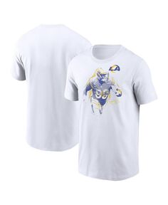 Мужская белая футболка с рисунком игрока Los Angeles Rams Aaron Donald Nike