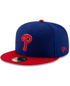 Мужская приталенная шляпа Royal, красная Philadelphia Phillies Alternate Authentic Collection On-Field 59FIFTY New Era