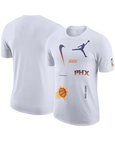 Мужская брендовая белая футболка Phoenix Suns Courtside Statement Edition Max90 Jordan