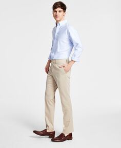 Мужские однотонные классические брюки современного кроя DKNY