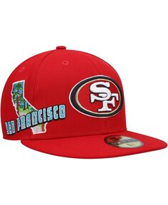 Мужская приталенная шляпа Scarlet San Francisco 49ers Stateview 59FIFTY New Era