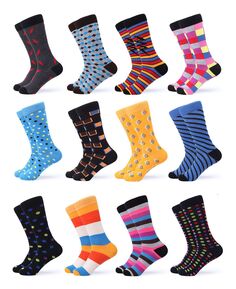 Мужские классические носки в стиле фанк, цветастые, упаковка из 12 шт. Gallery Seven