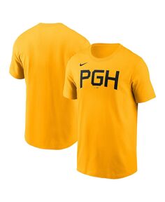 Мужская золотая футболка Pittsburgh Pirates 2023 City Connect с надписью Nike