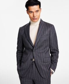Мужской облегающий пиджак в тонкую полоску из эластичной ткани Tallia