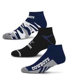 Комплект из 3 мужских и женских носков с камуфляжным принтом Dallas Cowboys до щиколотки For Bare Feet