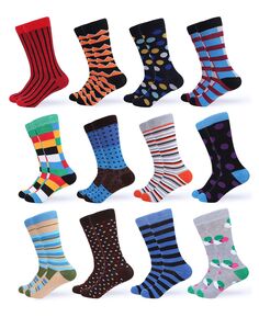 Мужские классические носки в стиле фанк, цветастые, упаковка из 12 шт. Gallery Seven