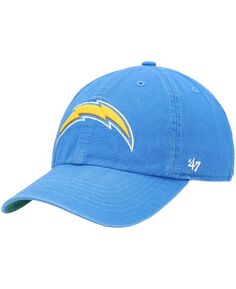 Мужская приталенная шляпа с логотипом франшизы Los Angeles Chargers пудрово-синего цвета &apos;47 Brand