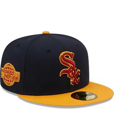 Мужская приталенная шляпа темно-синего и золотого цвета Chicago White Sox Primary Logo 59FIFTY New Era