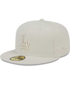 Мужская приталенная шляпа цвета хаки Los Angeles Dodgers тон 59FIFTY New Era