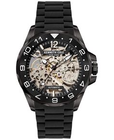 Мужские автоматические часы с черным силиконовым ремешком, 43 мм Kenneth Cole New York