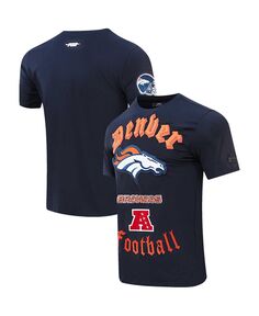 Мужская темно-синяя футболка Denver Broncos Old English Pro Standard
