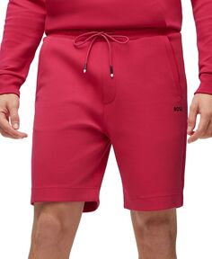 Мужские шорты обычного кроя с вышитым логотипом Hugo Boss
