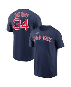 Мужская темно-синяя футболка с надписью David Ortiz Boston Red Sox с именем и номером Nike