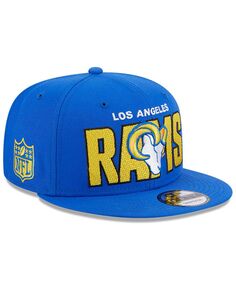 Мужская регулируемая бейсболка Snapback Royal Los Angeles Rams 2023 NFL Draft 9FIFTY New Era