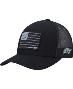 Мужская регулируемая бейсболка Liberty Roper Trucker - черная Hooey