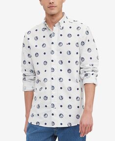 Мужская рубашка в полоску с монограммой Disney x Mickey Mouse TH Flex Tommy Hilfiger