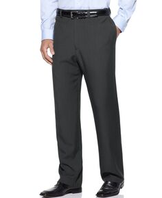 Мужские классические брюки Eclo Stria Classic Fit с плоской передней частью и расширяемыми потайными штанами Haggar