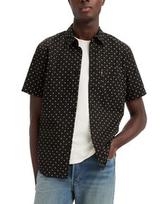 Мужская классическая рубашка стандартного кроя с 1 карманом и коротким рукавом Levi&apos;s Levis