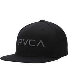 Мужская регулируемая кепка Snapback из твила II - черная RVCA