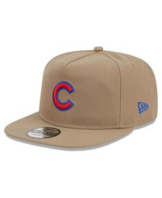 Мужская регулируемая кепка для гольфиста цвета хаки Chicago Cubs New Era