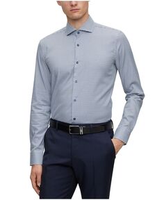 Мужская рубашка узкого кроя с микроструктурой Hugo Boss