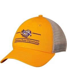 Мужская регулируемая кепка золотистого цвета с логотипом LSU Tigers Bar Trucker Game