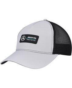 Мужская регулируемая кепка серебристого цвета Mercedes-AMG Petronas F1 Team Trucker Puma